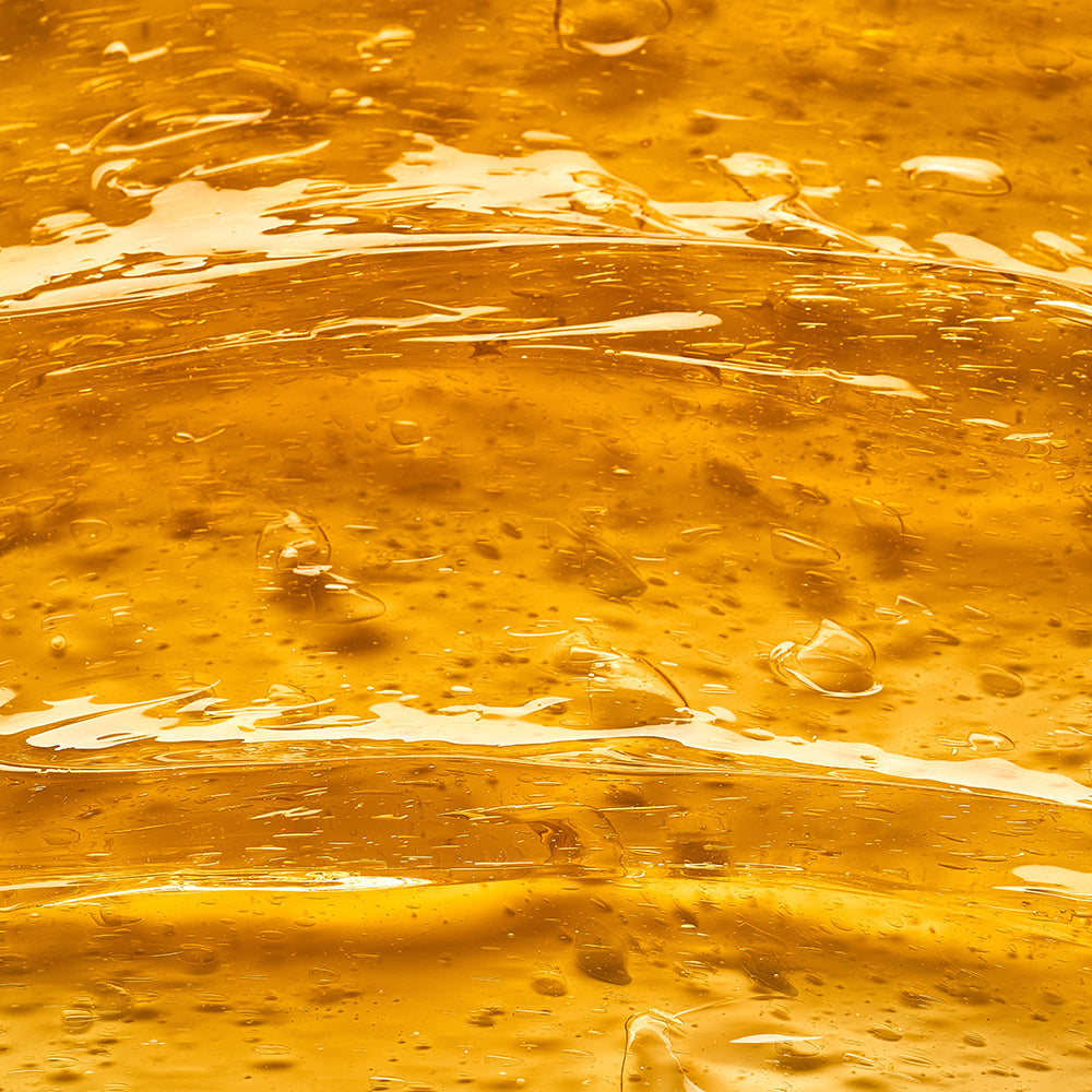 close up view of honey texture
