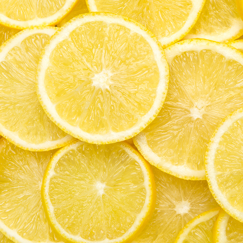 close up of lemon slices