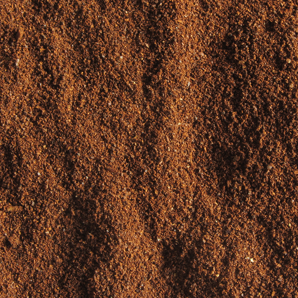close up of coffee grounds