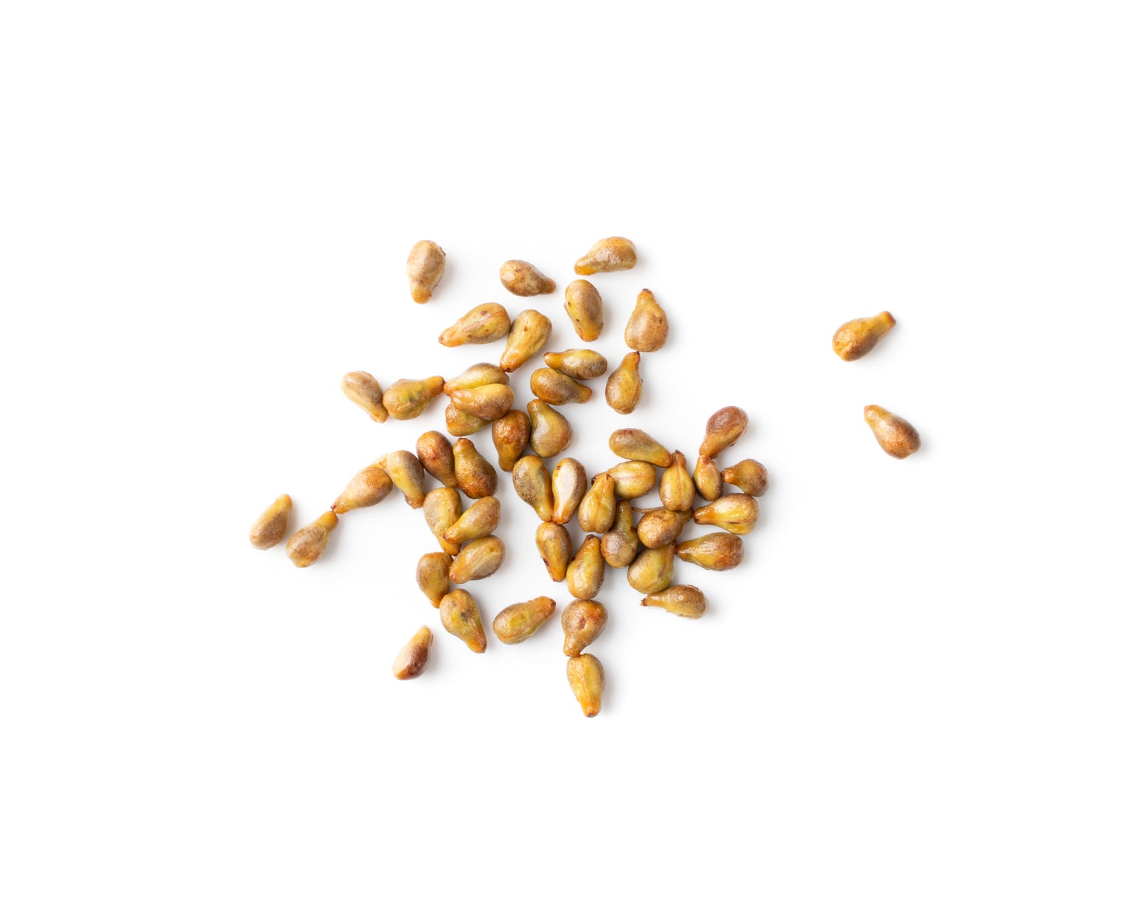 grape seeds on a white background